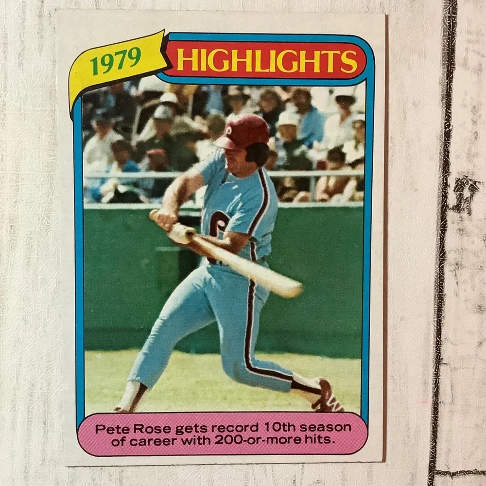 Topps 1980 Pete Rose Philadelphia Phillies 1979 Highlights #4